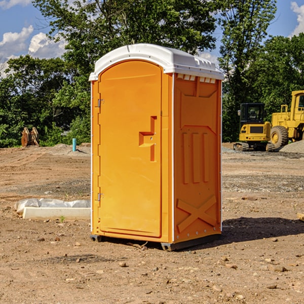 how often are the portable toilets cleaned and serviced during a rental period in Owsley County